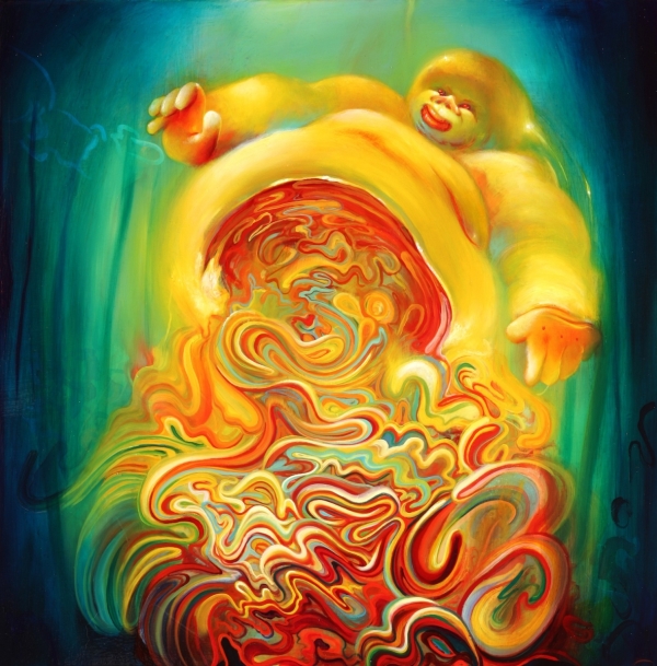 bursting colors swirl type paintings Michael Page